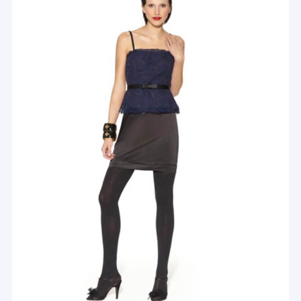 Black navy peplum dress